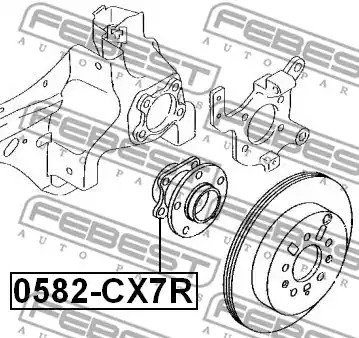 Ступица колеса FEBEST 0582-CX7R