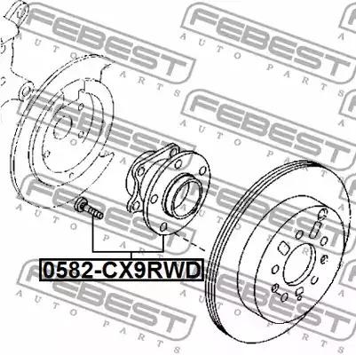 Ступица колеса FEBEST 0582-CX9RWD