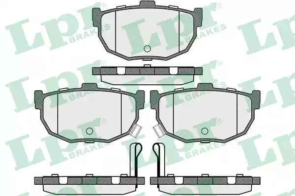 Комплект тормозных колодок LPR 05P089 (21555, 21554, 5SP089, 21553)