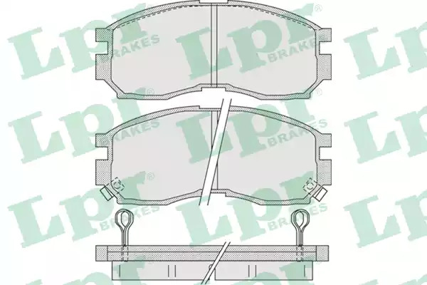 Комплект тормозных колодок LPR 05P1012 (21647, 5SP1012)