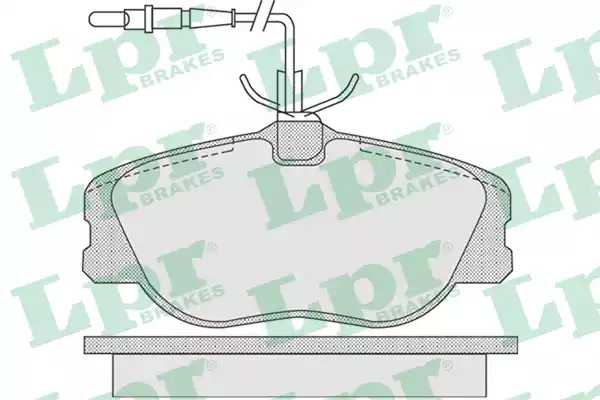 Комплект тормозных колодок LPR 05P1104 (21674, 5SP1104)
