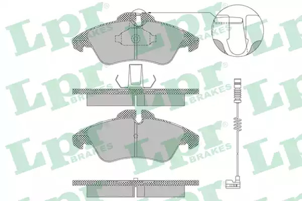 Комплект тормозных колодок LPR 05P1304 (23990, 23991, 5SP1304)