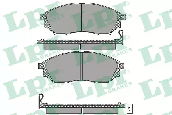 Комплект тормозных колодок LPR 05P1406 (23699, 23698, 5SP1406)