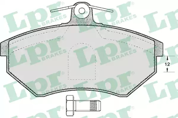 Комплект тормозных колодок LPR 05P600 (20168, 5SP600)