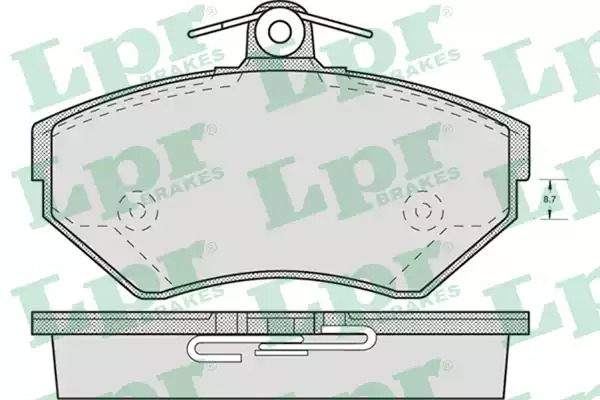 Комплект тормозных колодок LPR 05P719 (21945, 5SP719)