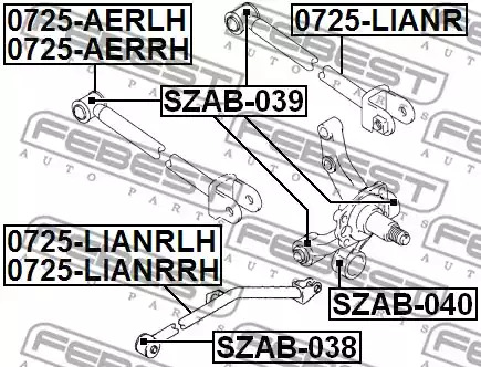 Рычаг независимой подвески колеса FEBEST 0725-AERRH