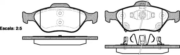 Комплект тормозных колодок REMSA 0766.12 (PCA076612)