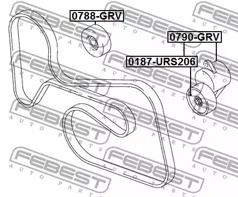 Ролик FEBEST 0788-GRV