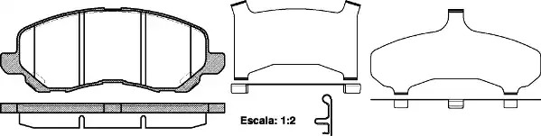Комплект тормозных колодок REMSA 0804.31 (PCA080431)