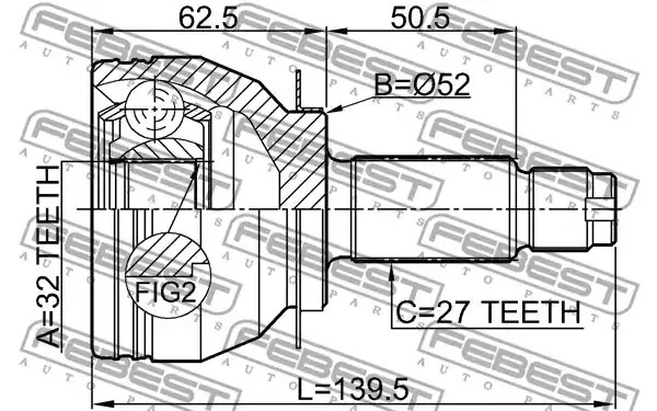 Шарнир FEBEST 0810-B13MT