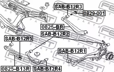 Рычаг независимой подвески колеса FEBEST 0825-B13R