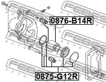 Поршень FEBEST 0876-B14R