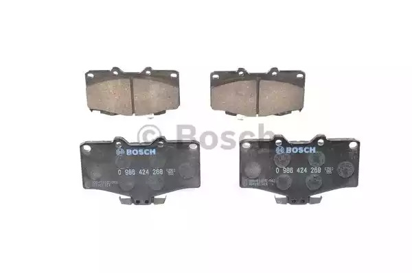 Комплект тормозных колодок BOSCH 0 986 424 268 (BP130, 21 680, 7298D410;7298D436;7549D436;7671D799, 90R-010037/002)