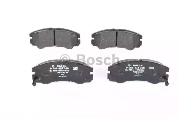 Комплект тормозных колодок BOSCH 0 986 424 366 (BP177, E1 90R - 011076/852, 21 847, 7459D579; 7585D579)