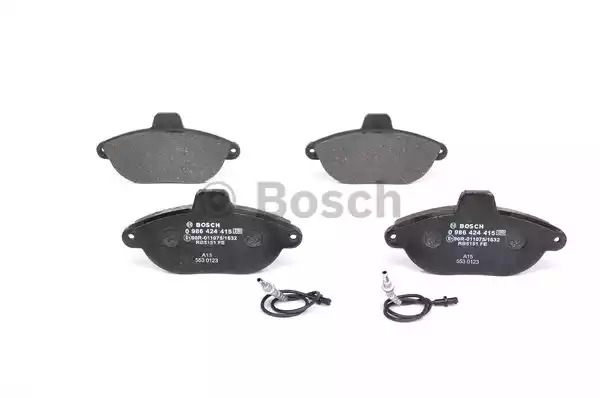 Комплект тормозных колодок BOSCH 0 986 424 415 (BP205, E1 90R-011075/1632, 23042)