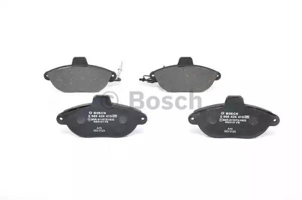 Комплект тормозных колодок BOSCH 0 986 424 415 (BP205, E1 90R-011075/1632, 23042)