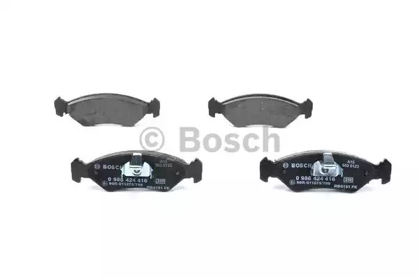 Комплект тормозных колодок BOSCH 0 986 424 416 (BP206, E1 90R - 011075/799, 23102)