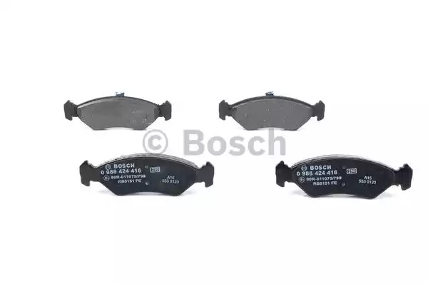 Комплект тормозных колодок BOSCH 0 986 424 416 (BP206, E1 90R - 011075/799, 23102)