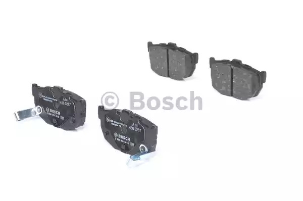 Комплект тормозных колодок BOSCH 0 986 424 418 (BP208, E9 90R-02A0871/0276, 21553, 7146D323;7283D323;7146D429;7344D464)