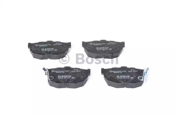 Комплект тормозных колодок BOSCH 0 986 424 418 (BP208, E9 90R-02A0871/0276, 21553, 7146D323;7283D323;7146D429;7344D464)