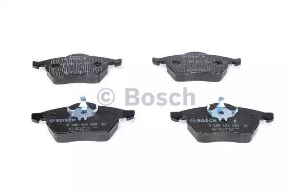 Комплект тормозных колодок BOSCH 0 986 424 460 (BP229, E9 90R - 02A1080/0054, 21911, 7434D555; 7434D687; 7710D687)