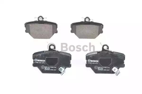 Комплект тормозных колодок BOSCH 0 986 424 471 (BP240, E1 90R-011195/114, 21998)