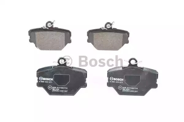 Комплект тормозных колодок BOSCH 0 986 424 471 (BP240, E1 90R-011195/114, 21998)