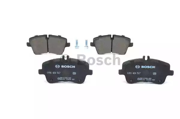 Комплект тормозных колодок BOSCH 0 986 424 517 (BP274, E9 90R-01899/889, 23144, 7747D872)