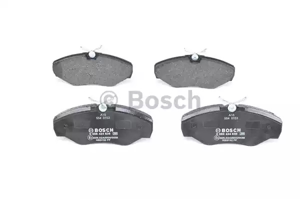 Комплект тормозных колодок BOSCH 0 986 424 636 (BP355, E9 90R - 02A0904/0458, 23248)