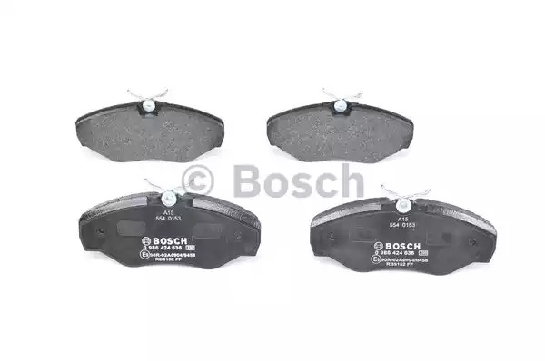 Комплект тормозных колодок BOSCH 0 986 424 636 (BP355, E9 90R - 02A0904/0458, 23248)