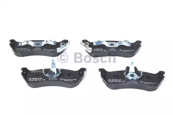 Комплект тормозных колодок BOSCH 0 986 424 708 (BP421, E9 90R-02A0871/0393, 23190, 7629D761; 7750D875)