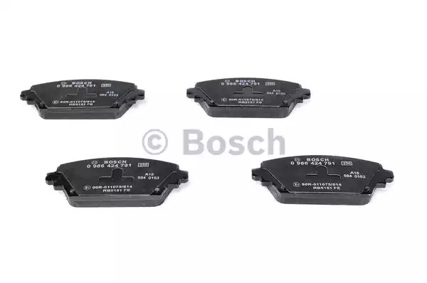 Комплект тормозных колодок BOSCH 0 986 424 791 (BP932, E1 90R - 011075/814, 23 094)