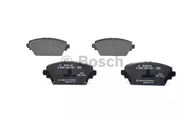 Комплект тормозных колодок BOSCH 0 986 424 791 (BP932, E1 90R - 011075/814, 23 094)