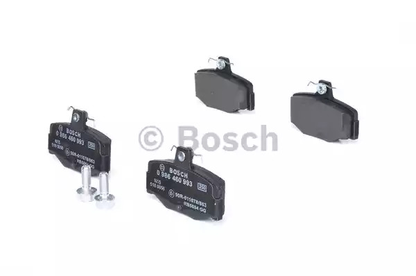 Комплект тормозных колодок BOSCH 0 986 460 993 (BP560, E1 90R - 011078/863, 21 545)