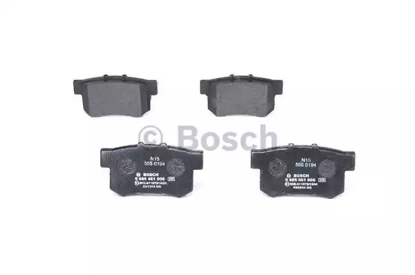 Комплект тормозных колодок BOSCH 0 986 461 006 (BP565, E1 90R-011078/1624, 21721, 7218D365; 7256D365; 7418D537)