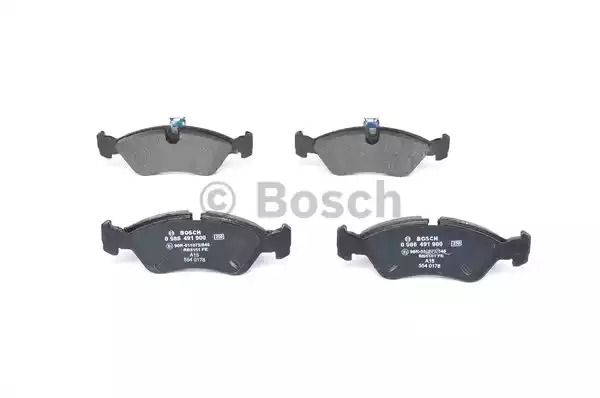 Комплект тормозных колодок BOSCH 0 986 491 900 (BP788, E1 90R - 011075/846, 21 190, 7666D796)