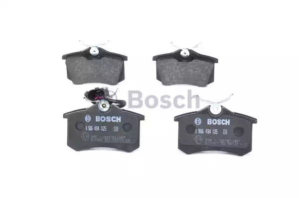 Комплект тормозных колодок BOSCH 0 986 494 025 (BP293, E9 90R-02A1081/0457, 20960)