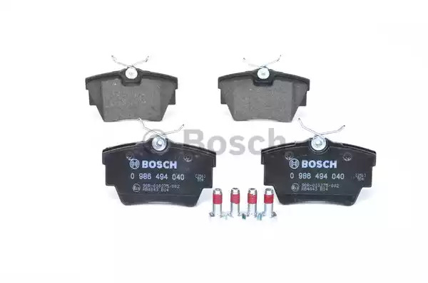 Комплект тормозных колодок BOSCH 0 986 494 040 (BP378, E13 90R-010275/002, 23980, 7685D808)