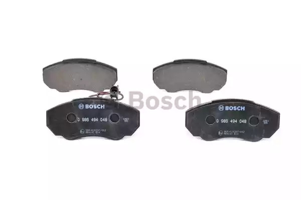 Комплект тормозных колодок BOSCH 0 986 494 048 (BP416, E9 90R - 02A1109/0525, 23 917)