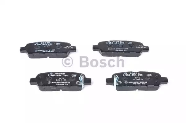 Комплект тормозных колодок BOSCH 0 986 494 090 (BP1000, E1 90R - 011078/1053, 23 871, 7784D905)