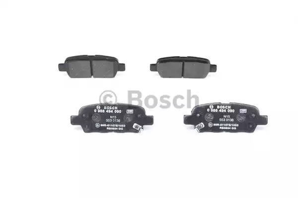 Комплект тормозных колодок BOSCH 0 986 494 090 (BP1000, E1 90R - 011078/1053, 23 871, 7784D905)