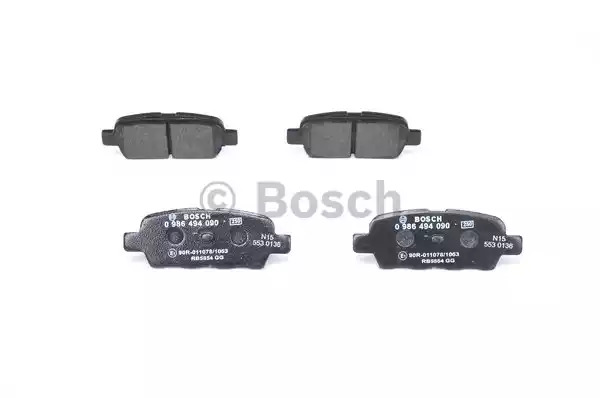 Комплект тормозных колодок BOSCH 0 986 494 090 (BP1000, E1 90R - 011078/1053, 23 871, 7784D905)