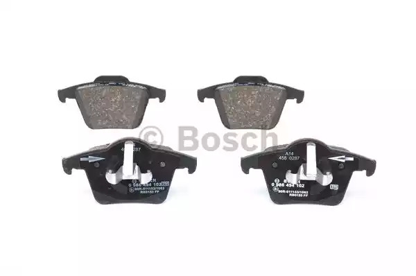 Комплект тормозных колодок BOSCH 0 986 494 102 (BP1012, E1 90R - 011153/1062, 24 011, 7883D980)