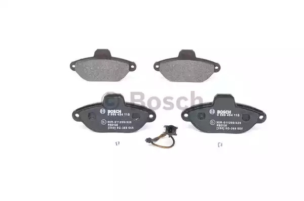 Комплект тормозных колодок BOSCH 0 986 494 115 (BP1025, E1 90R-011200/325, 21436, 8831D1619)