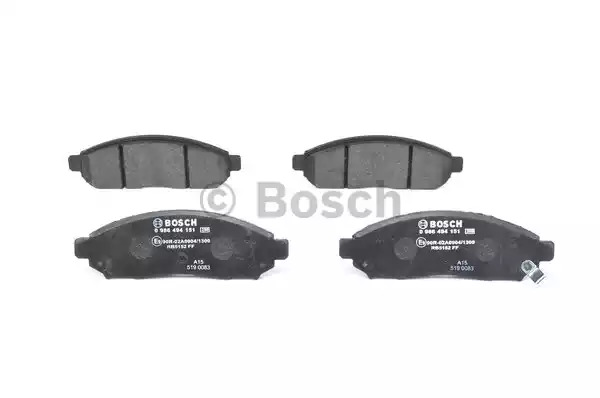 Комплект тормозных колодок BOSCH 0 986 494 151 (BP1062, 24227, 8200D109, 90R-011096/912)