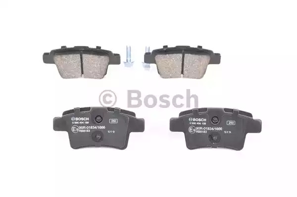 Комплект тормозных колодок BOSCH 0 986 494 199 (BP1110, E9 90R-01834/1666, 24540)