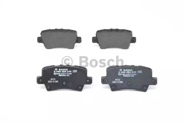 Комплект тормозных колодок BOSCH 0 986 494 249 (BP1121, E9 90R-01871/1409, 24086)