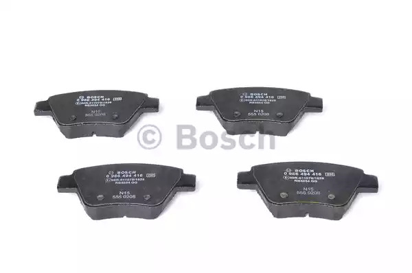 Комплект тормозных колодок BOSCH 0 986 494 416 (BP1338, E1 90R-011078/1629, 24563, 8656D145)