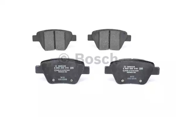 Комплект тормозных колодок BOSCH 0 986 494 416 (BP1338, E1 90R-011078/1629, 24563, 8656D145)