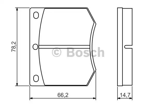 Комплект тормозных колодок BOSCH 0 986 495 079 (BP1458, E9 90R-02A1080/2217, 20491)